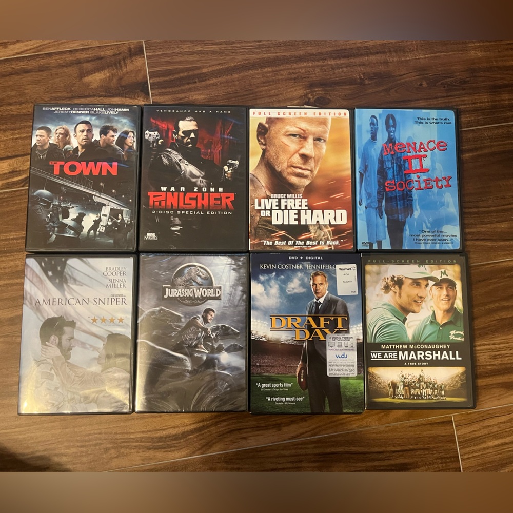 Lot of 8 DVD’s - New & Used